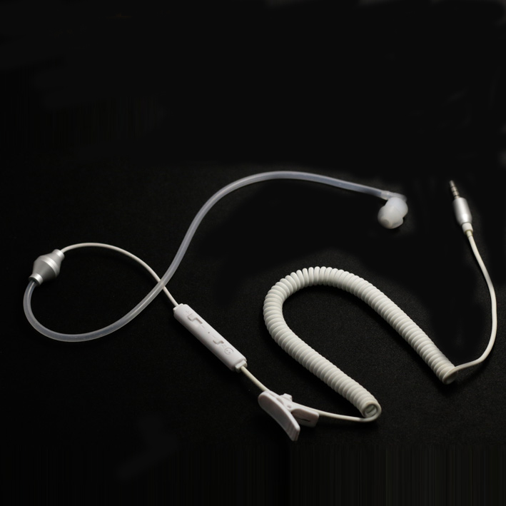 多宝莱 M77手机防辐射耳机带麦 单边透明空气导管入耳式通用耳机产品展示图1