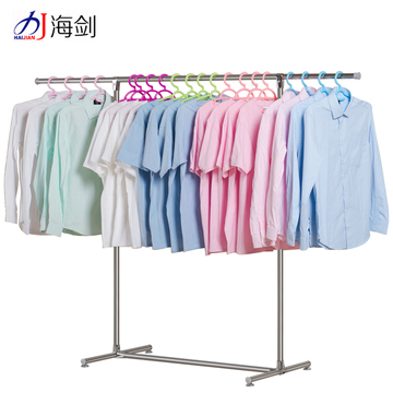 不锈钢晾衣架落地单杆式 折叠室内阳台简易挂衣服架子卧室晒衣架 不锈钢晾衣架落地单杆式 折叠室内阳台简易挂衣服架子卧室晒衣架