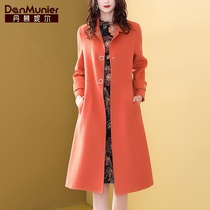 Danielle double-sided pure wool woolen woolen coat female 2021 new winter long fashion fashion woolen coat