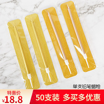 Birthday Candles Cake Candles Net Red ins Creative Romance Single Gold Silver Slender Pencil Candles Decoration