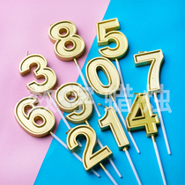 Birthday candle digital Net red cake decoration adult children creative large golden birthday digital candle