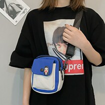 Shoulder bag satchel female student Joker canvas bag ins small bag crossbody casual canvas small square bag