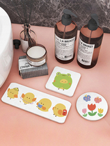 Diatom mud washes coaster ins diatomaceous sink desktop absorbent pad electric toothbrush mouthwash cup holder