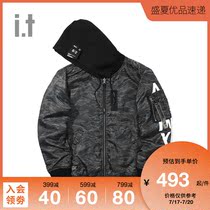 it :CHOCOOLATE Mens hooded jacket jacket Autumn camouflage both sides can be worn 7223ADD
