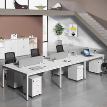 Staff new screen table is simple modern 4 people 6 office furniture workplace staff separated table and chair combination