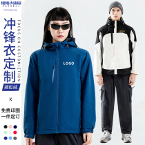 Autumn Winter Submachine Clothing Plus Suede Thickened Waterproof Tandem Cap Jacket Three-in-one Wind Coat Work Suit Custom Print LOGO Tooling