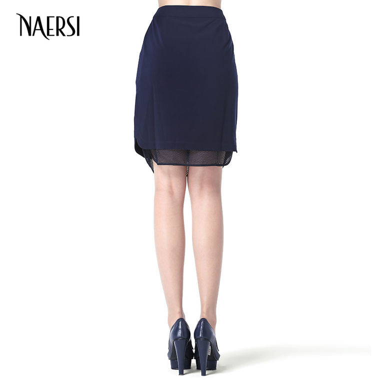 NAERSI/娜尔思2015秋季新款女装通勤修身显瘦收腰提臀包臀半裙女