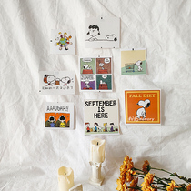 Japanese ins Wind cartoon cute anime Snoopy sticker hand account notebook decoration photo wall sticker charging treasure