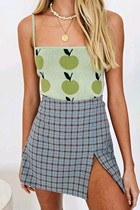 Summer little fresh apple jacket knitting with small vest coat with clad short skirt