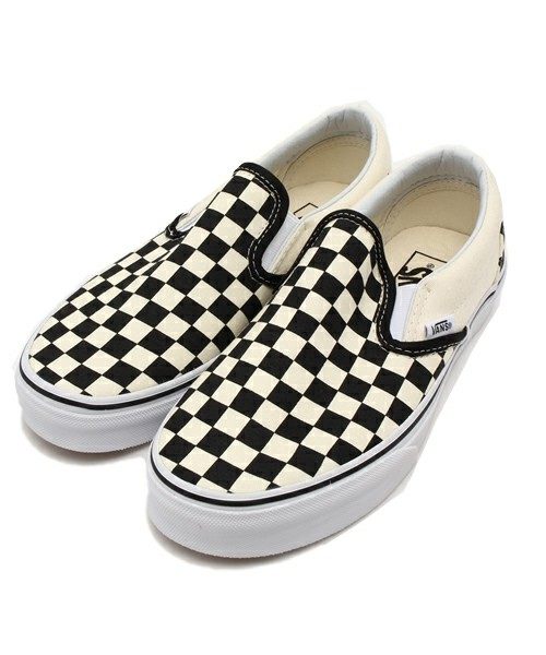 日本代购直邮范斯vans 黑白格子经典款帆布鞋 亲子鞋