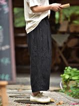 Fall winter new 2020 cotton linen art retro casual simple loose pants Joker casual pants women