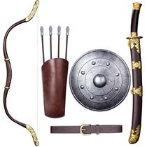Weapons Daquan Set Plastic Childrens Embroidered Spring Knife Toy Sword Bow Arrow Shield Props Han Tang Ming Song Dynasty Film and Television