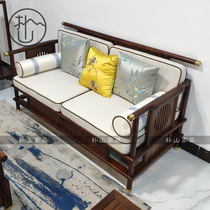New Chinese solid wood sofas combined zen living-room modern minimalist light luxury hotel villa upscale ukinwood furniture