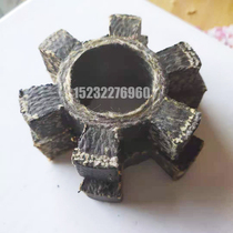 Heat-resistant grinding high temperature buffer water pump coupling Black hexagonal pad Rubber plus wire elastic pad