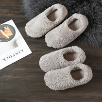 Autumn and winter warm parent-child home socks Plush thickened adult mens and womens indoor shoes and socks non-slip soft bottom floor socks