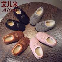Spring and autumn indoor childrens home floor shoes and socks Non-slip velvet thickened baby toddler socks shoes Kindergarten early education socks
