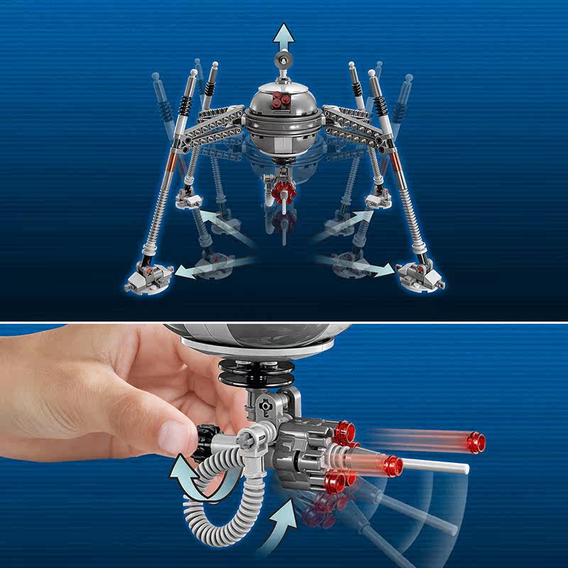 乐高积木拼装星球大战系列制导蜘蛛机器人75142儿童益智拼插玩具