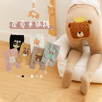 Girls pantyhose Spring and Autumn Thin Children Korean version of cotton cartoon bottoming pants can be worn outside baby cute socks