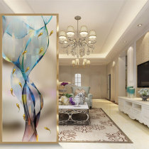 Art glass living room screen partition wall Modern minimalist decoration obscures household entrance porch Light luxury small apartment