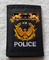 Kexin Taiwan boutique: wallet series 3-black POLICE pigeon logo nylon cloth wallet (special price)