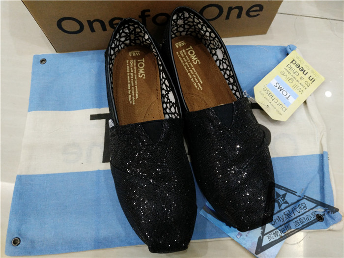 tiffany & co經典 TOMS 經典亮片帆佈鞋休閑一腳蹬懶人鞋 經典女款 tiffanyco經典款