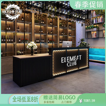 Industrial style cash register counter Commercial coffee shop hotel iron net front desk reception desk net red qin guild club bar