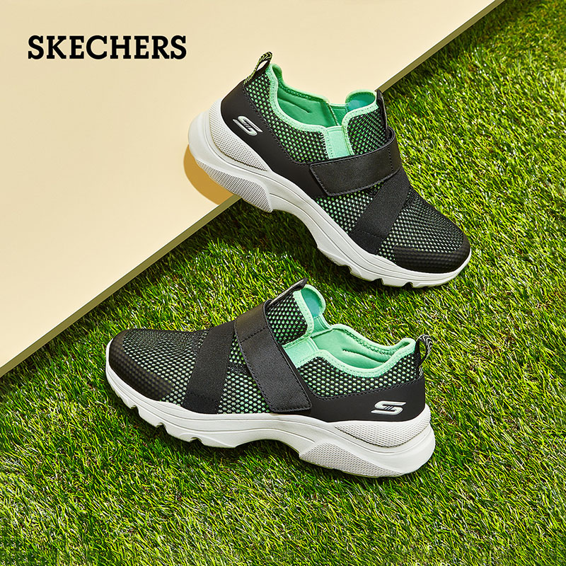 Skechers斯凯奇魔术贴一脚蹬懒人鞋女鞋轻便休闲运动鞋子117011 Skechers斯凯奇魔术贴一脚蹬懒人鞋女鞋轻便休闲运动鞋子117011