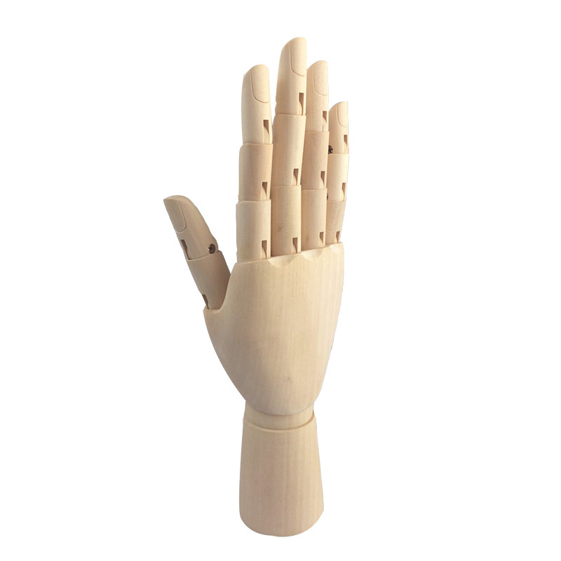 7寸8寸10寸12寸木手模型全实木关节手女木人手漫画木手木手模型
