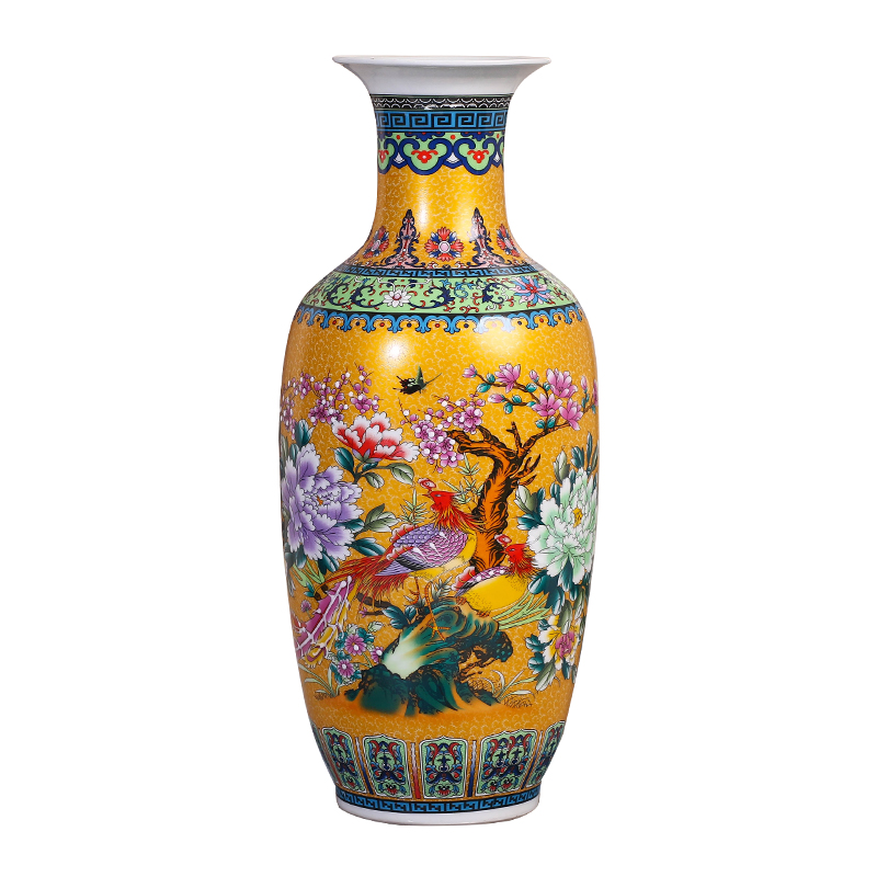 Jingdezhen ceramics flower vase sitting room place, household act the role ofing is tasted crafts porcelain flowers, contracted and I