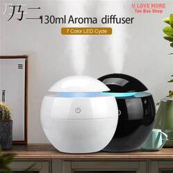 Air Humidifier Ultrasonic USB Aroma Diffuser Wood Grain LED