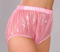 ADULT BABY PINK PLASTIC PANTS SIZE LARGE Plastic Underpants ABDL