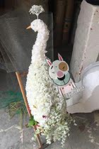 Foam Sculpture Silk Flower Peacock Flower Arrangement Silk Flowers Flowers Wedding Wedding Christmas Wedding Christmas Mall Phoenix floral body