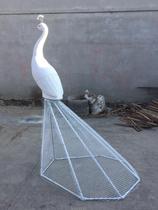 2 m high foam sculpted floral peacock with large tail hanging floral mud and flowers can also be made of fake flowers