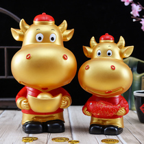 Taurus piggy bank for adults household piggy bank childrens drop-proof can be stored for boys large adults
