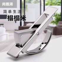 Modern minimalist Japanese platform tatami secret handle invisible inner embedded handle hidden drawer cabinet handle