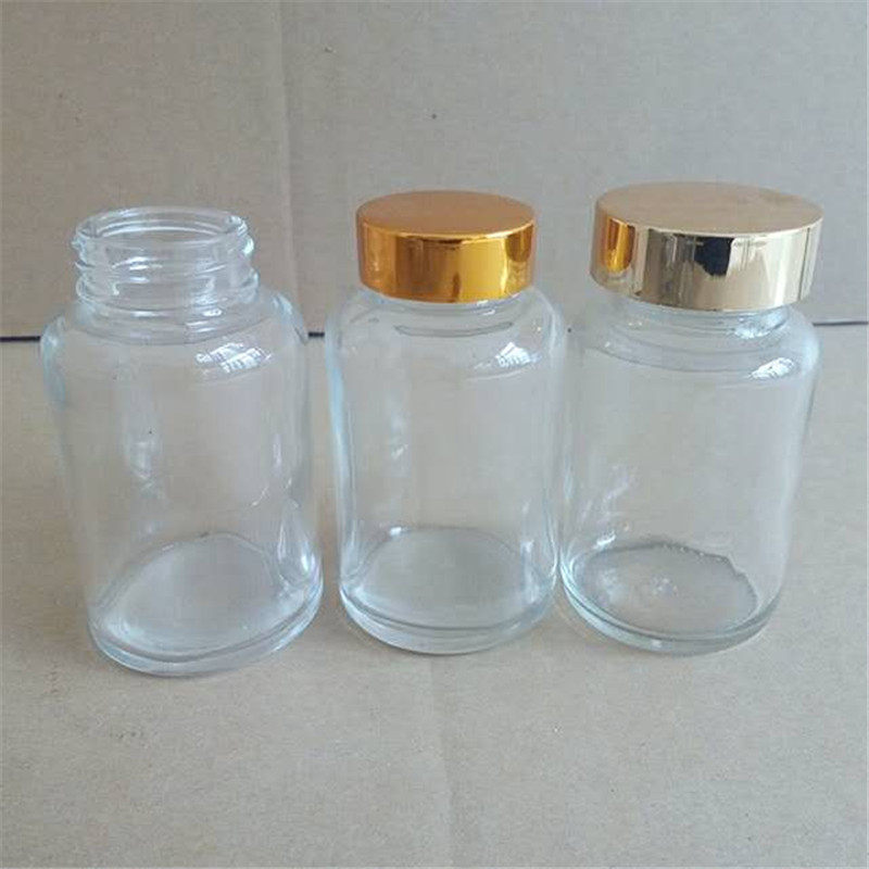 透明100ml—120ml—150ml玻璃瓶药瓶高档保健品胶囊瓶药品分装瓶