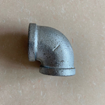 Malleable steel pipe fittings fire engineering gas pipe fittings water pipe joint handicraft thickened galvanized 90 degree iron inner wire elbow