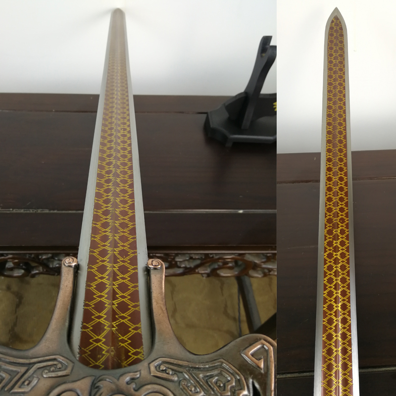 cover NieYuanHong town curtilage sword eyebrow ink sword shark teeth cold water sword vedio cos weapon is not edged usually