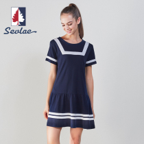 SEVLAE St. Frye Spring Summer Round Neck Sleevlae Women Cotton Skirt Skirt F122785305