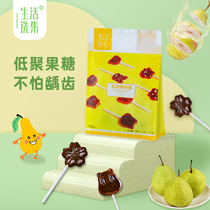 Christmas version of life anthology bear sugar-free Laiyang qiuci pear cream lollipop anti-tooth decay baby