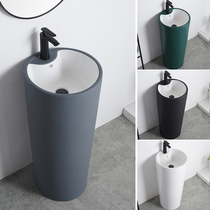 Ceramic column basin washbasin washbasin Integrated small apartment bathroom Balcony washbasin