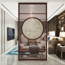 Customized new Chinese screen solid wood partition decoration to stop Feng Shui hollow entrance entrance living room office seat screen