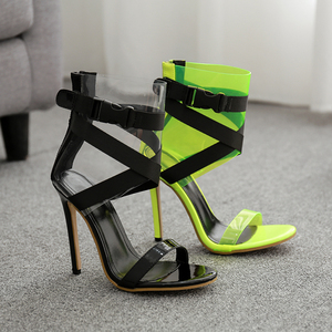 New super high heel transparent sandals  