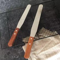 Stainless Steel Cake Rag Scraper Cream Flapping Knife Removing Knife cake Tools 4 6 8 10-inch straight shank crank