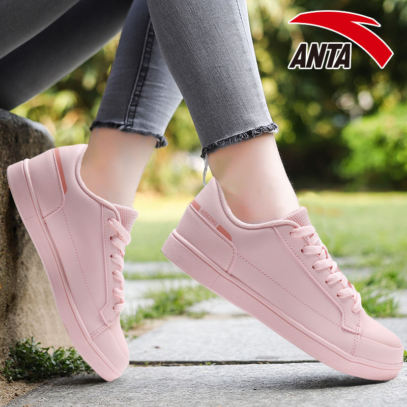 anta women's shoes sneakers women's autumn 2020 new student pink travel shoes low-top flat sneakers casual shoes