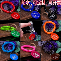 Acrylic sauna hand brand code card number card Malatang number plate Key card rubbing bath card cabinet number sticker customization