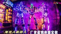 LED Robot Electro-Optic People High Stilts Park Tour Custom Stage Dance Team Performance Props Future Sensation