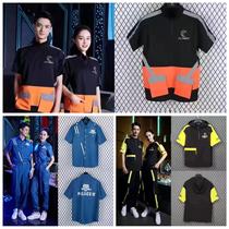 2022 New bar workwear KTV bag Van Attendants Delivery Clothes Summer Casual Suit Clothing Customised