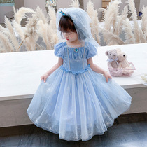 Girls Summer New Ice Chic Edge 2 Esha Princess Dresses Children Short Sleeves Dress 61 Birthday Gown Dress