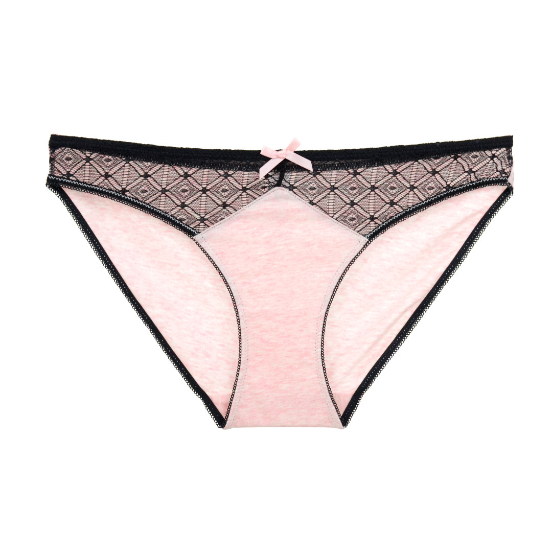 女生内裤女纯棉蕾丝刺绣拼接低腰性感内裤大码少女士内内提臀透气